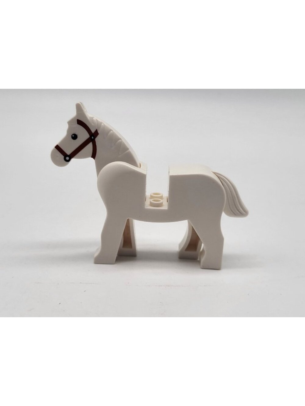 Lego White Horse Animal Minifigure Moveable Head Vintage Castle